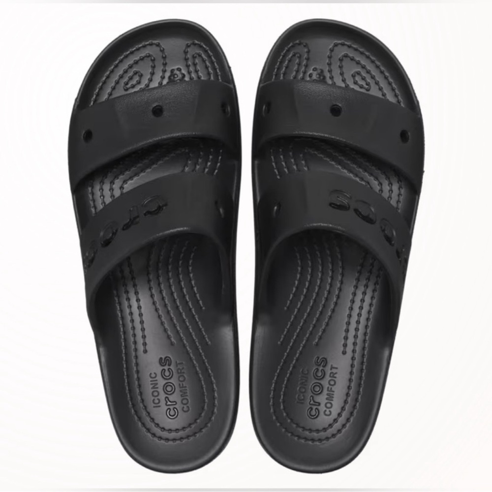 Black Crocs Slide Sandals